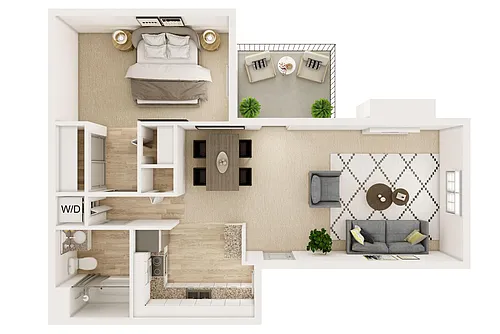 Floor plan 1B1B