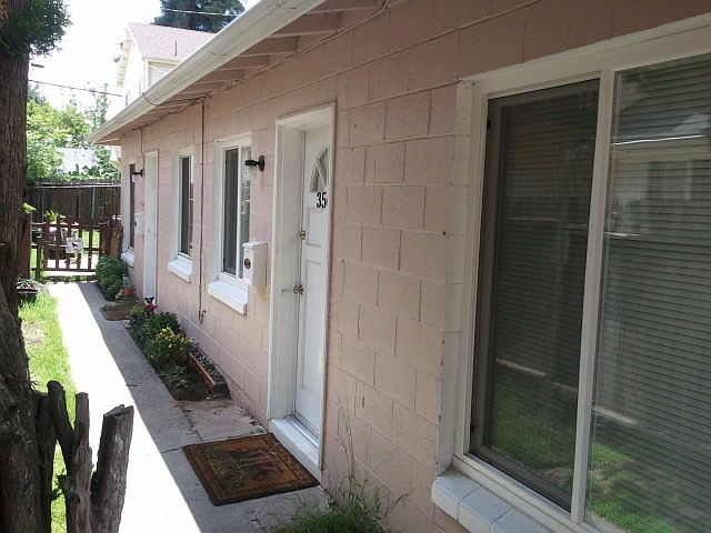 Front of unit. Shared back yard in rear