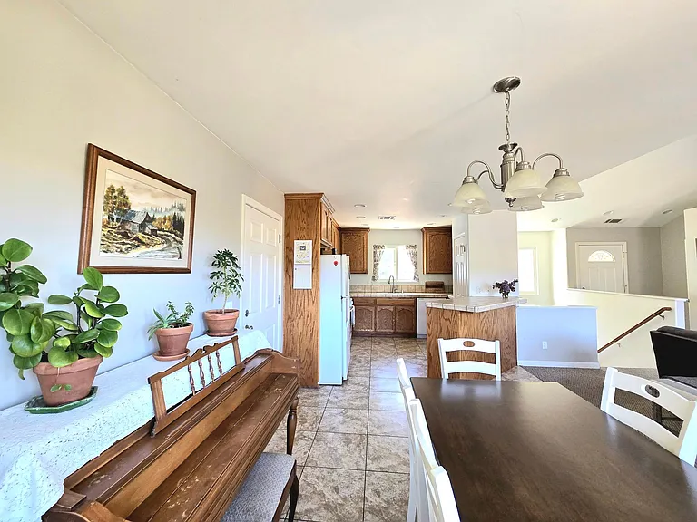 the kitchen