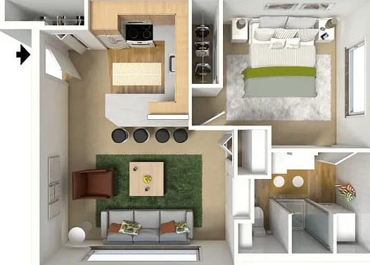 Bronze Plus - 1 Bedroom, 1 Bathroom Bronze Plus - 1 Bedroom, 1 Bathroom