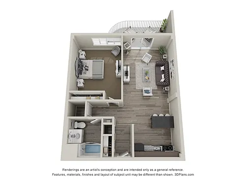 Floor plan One Bedroom