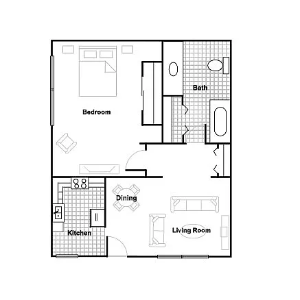 Floor plan One Bedroom