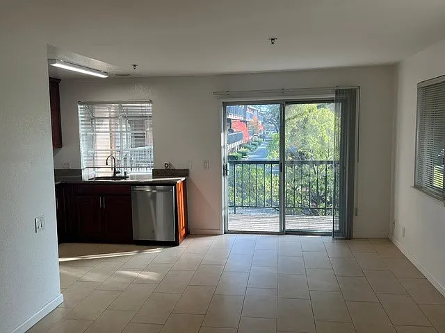 Unit is well lite, and there is an outdoor balcony