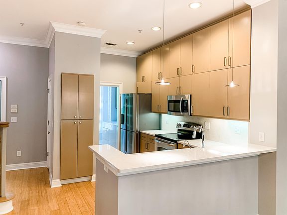 Modern updated kitchen with a ton of storage.