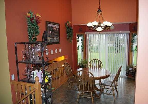 The eat in kitchen area can accomadate a large dining table