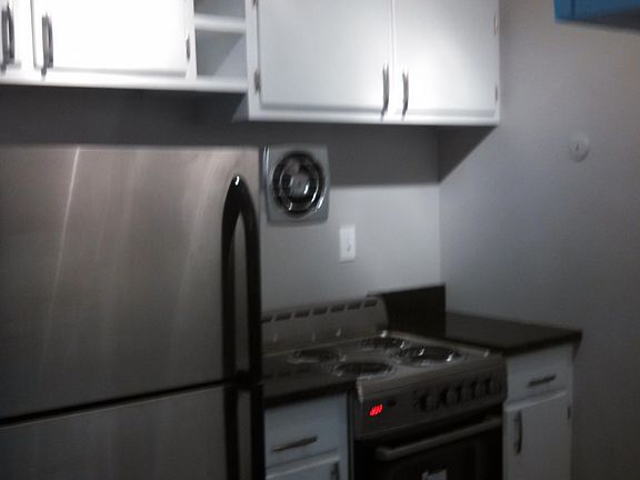 Stainless steel appliances in most apartments.