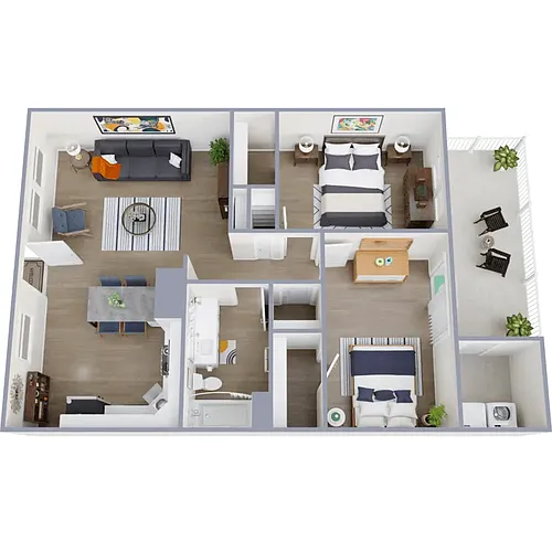 Floor plan Two bedroom one bathroom