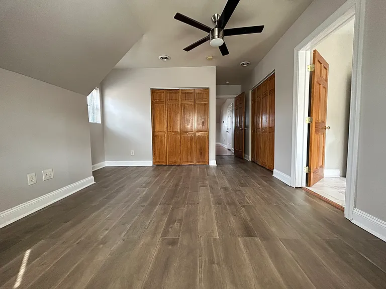 Bedroom with bathroom attached.