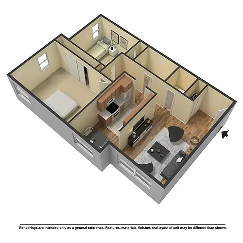 Floor plan 2 BR Incl Internet and TV App October 1st