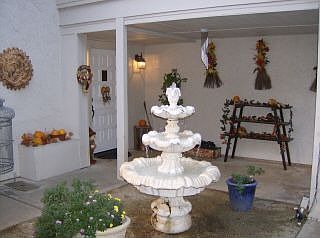 Entry through courtyard