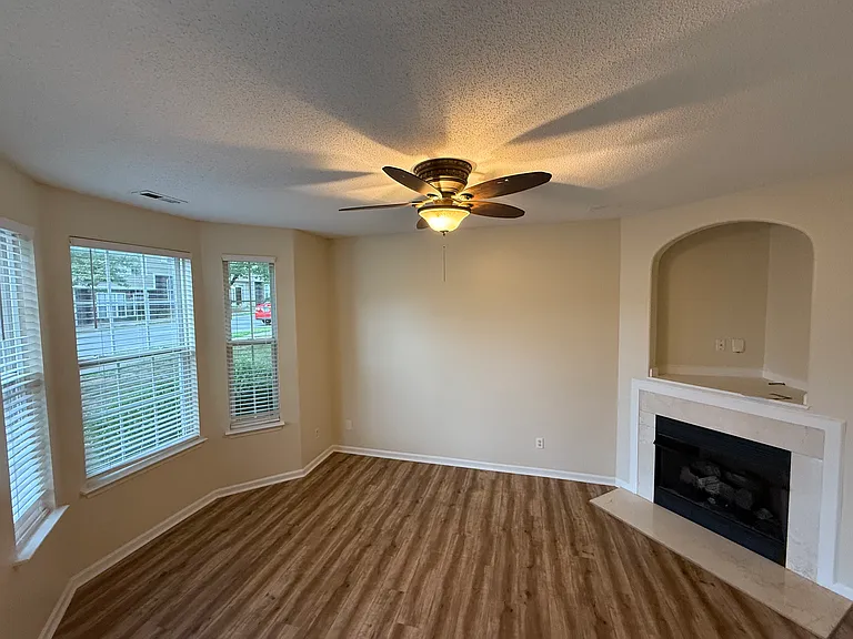 Living room with gas fireplace