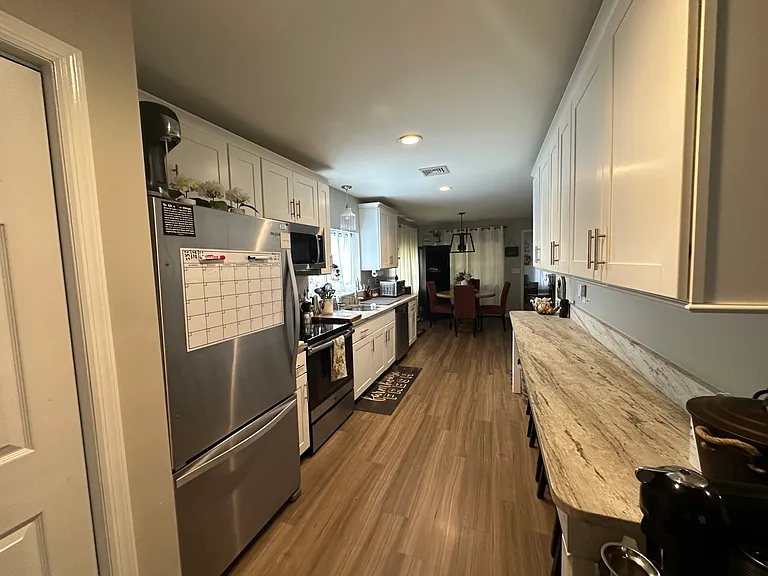 Kitchen with counter height seating