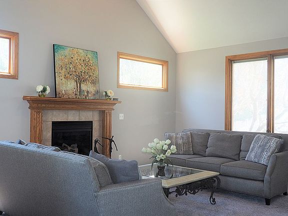 Vaulted living room