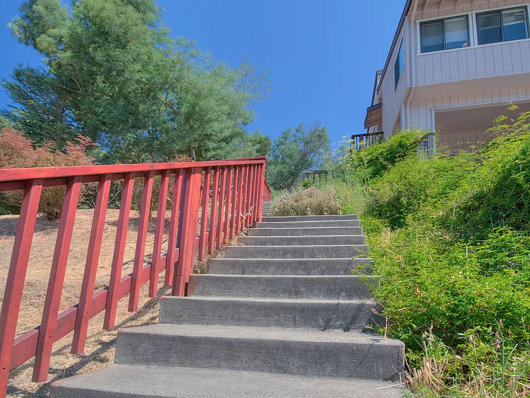 Steps to the apartment