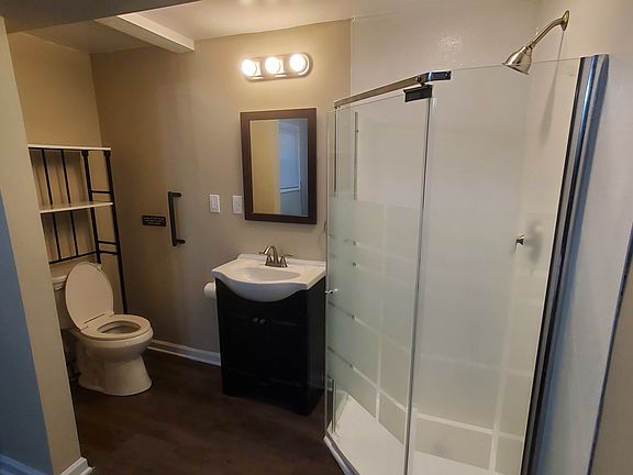 Full private bathroom in the room