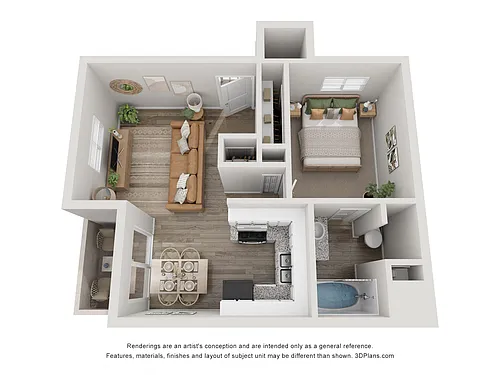 Floor plan 1 Bedroom