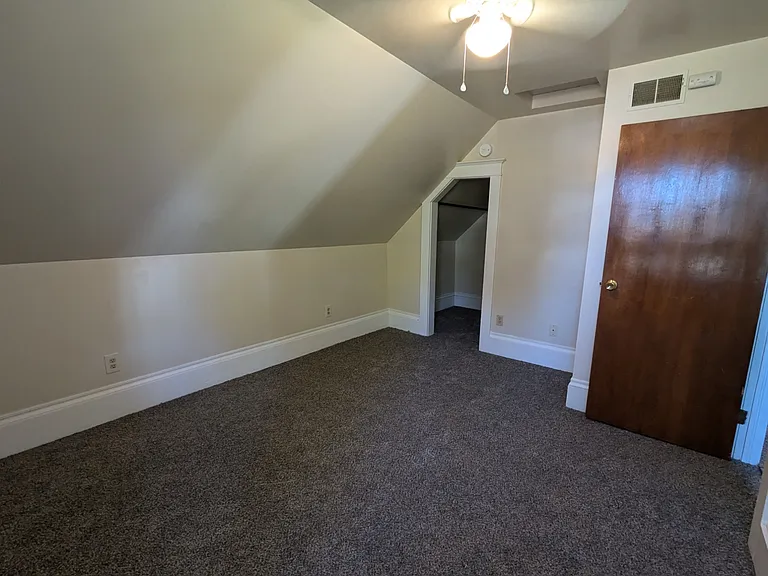 Bedroom has a good sized closet