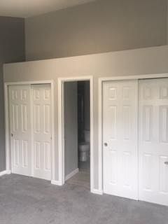 Master bedroom with double closets and new large shower