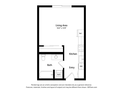 Floor plan Studio D