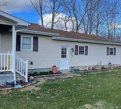 Front entrance to garage