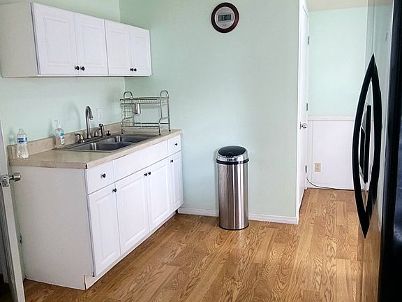 Kitchen from dining room view.