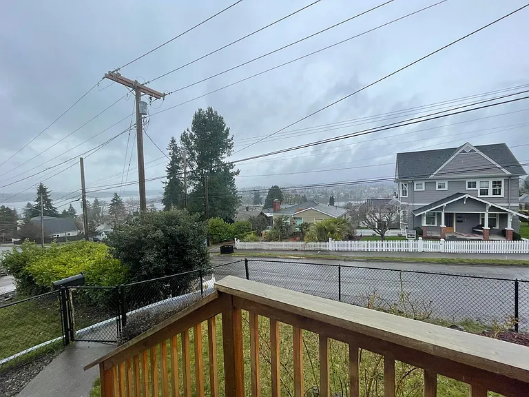View from front step landing
