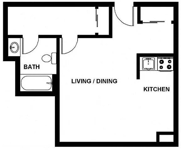 Floor plan Studio - S1G