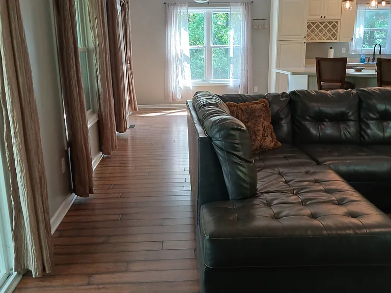 Living room and kitchen