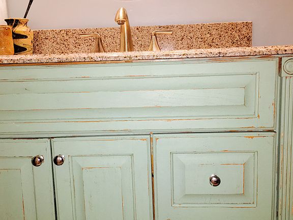 Chalk paint cabinet upstairs