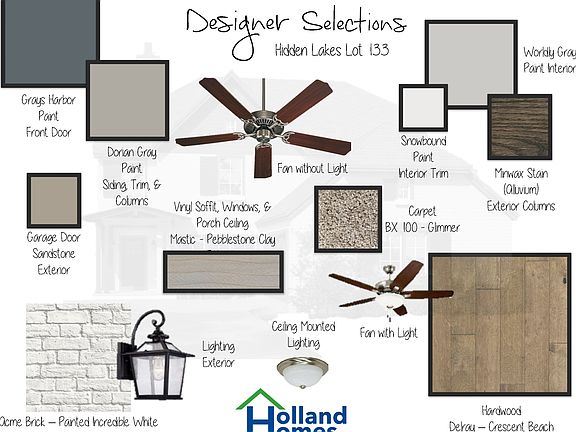 Selections and Finishes