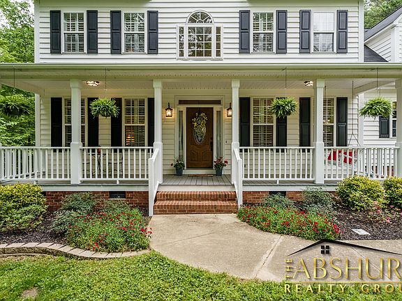 Inviting covered front porch
