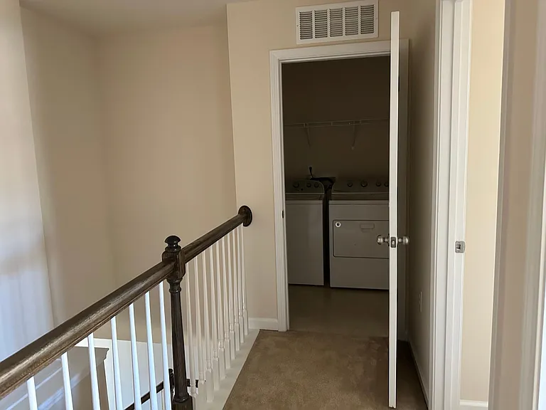 A view from the corner toward the laundry room.