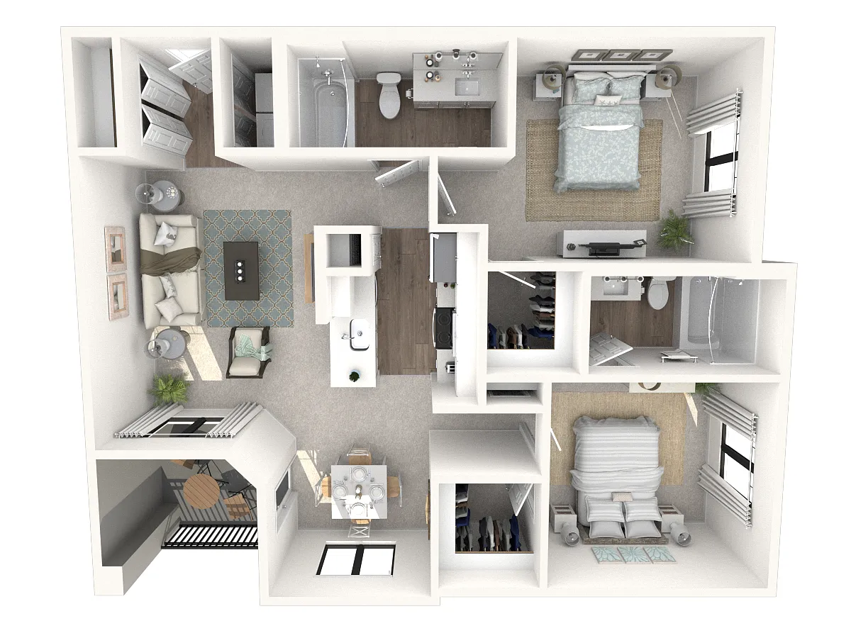Floor plan 2X2 B2