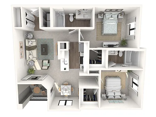 Floor plan 2X2 B2