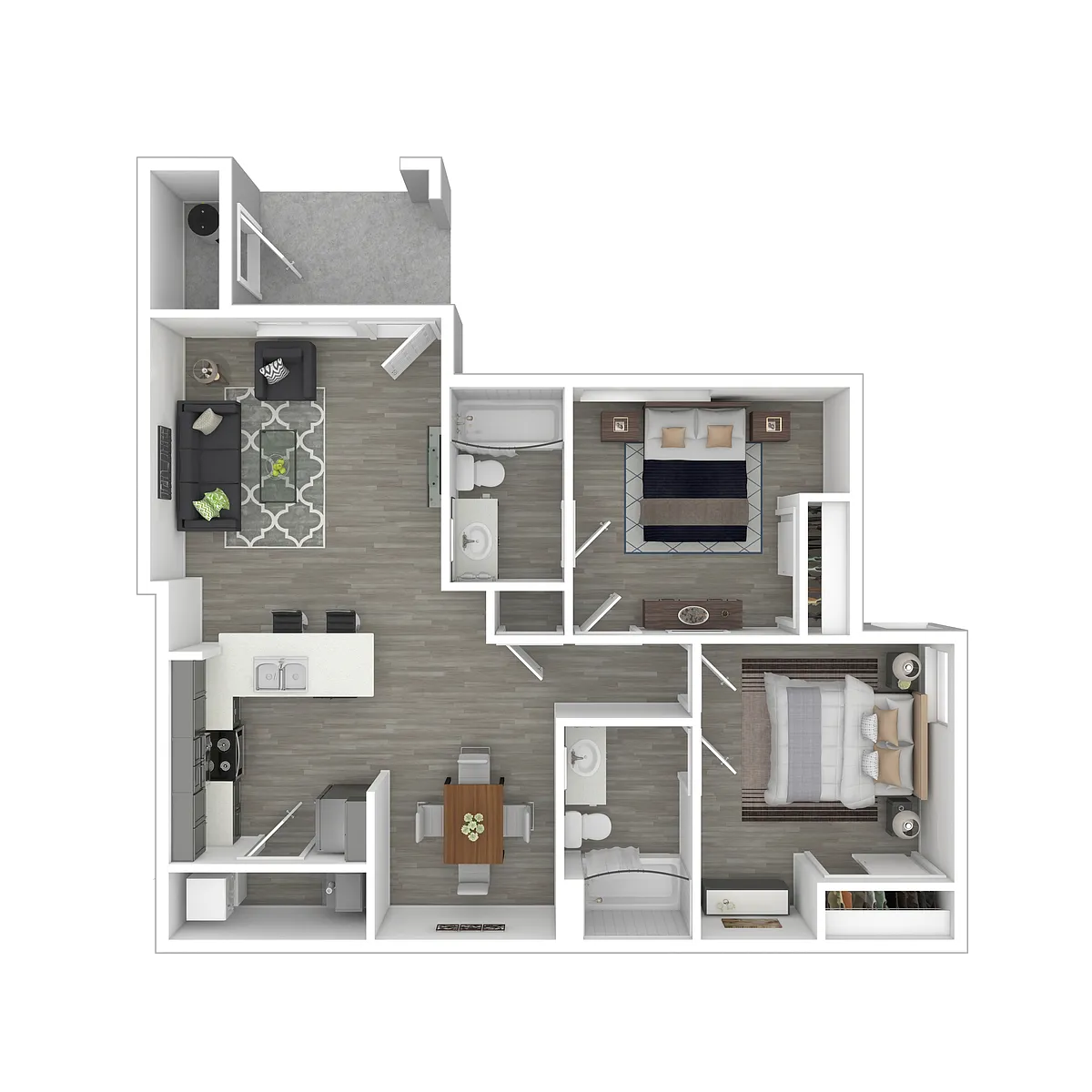 Floor plan 2x2-825- Full Renovation