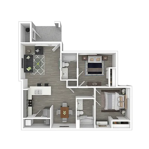 Floor plan 2x2-825- Full Renovation