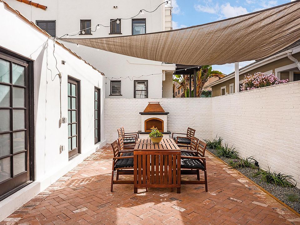 Shared Courtyard with gas fireplace and BBQ