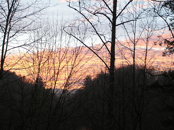 Facing southeast at sunset