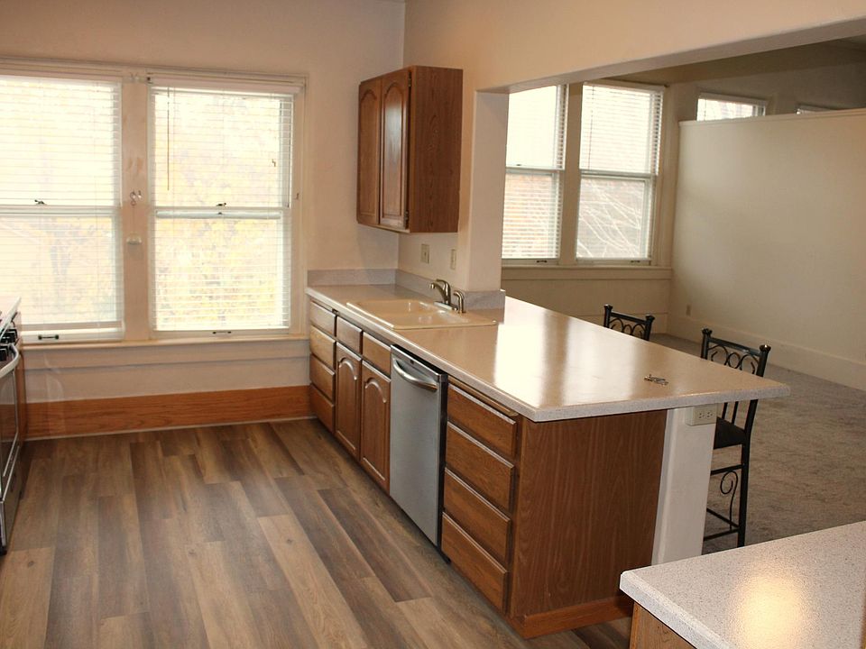 Extra large updated kitchen with lots of natural light.