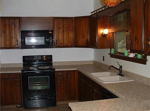 New Microwave & vent with electric stove. 