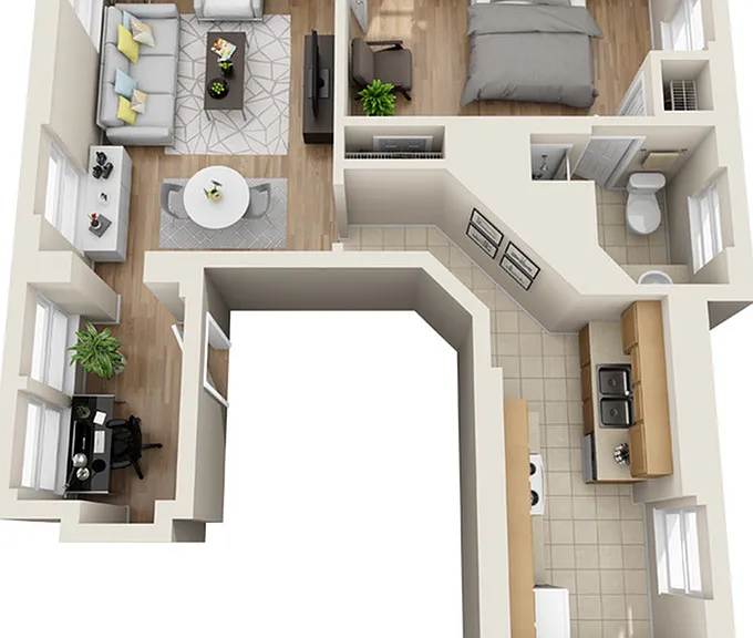 1 Bedroom | 1 Bathroom 1 Bedroom | 1 Bathroom