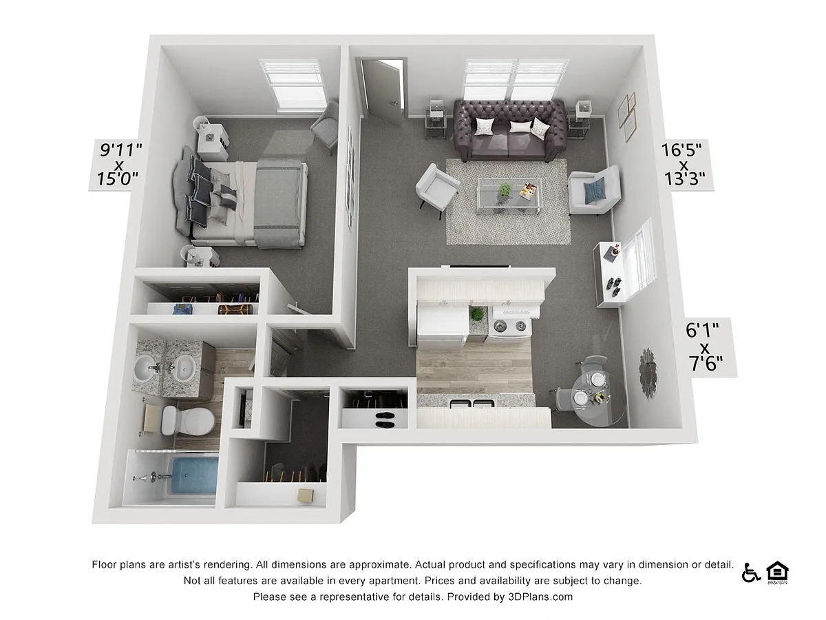 Floor plan Affordable 1BD