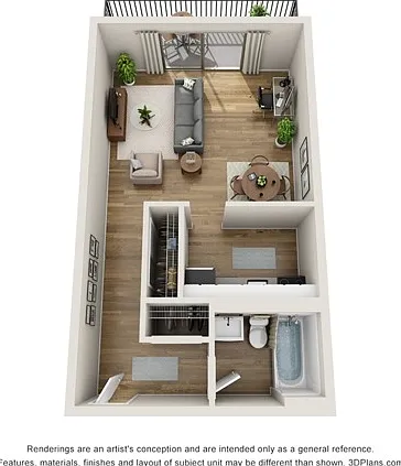 Studio (364 SF) Studio (364 SF)