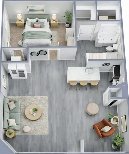 Floor plan 1 Bed 1 Bath