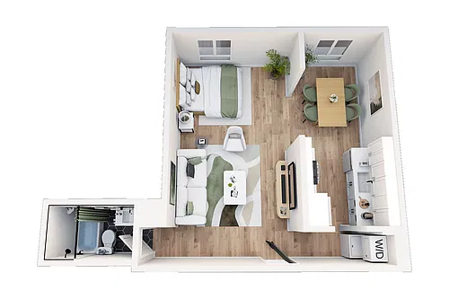 Floor plan Studio Plan B