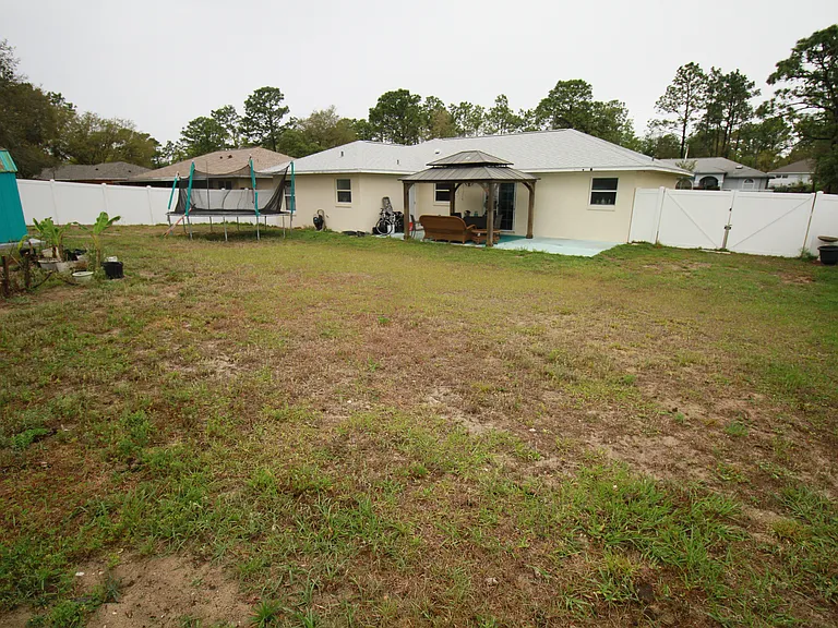 trampoline, gazebo, and patio set not included