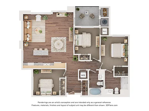 Floor plan 3AAV (Audio/Visual Accessible)