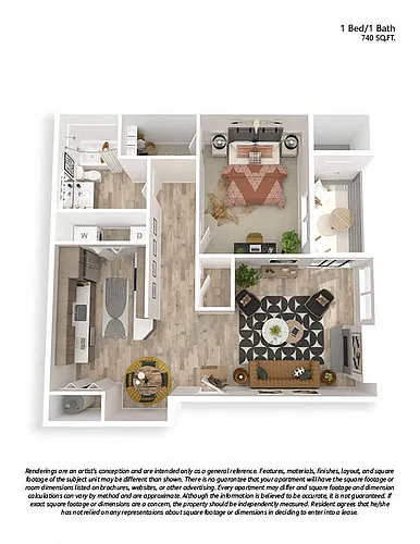 Floor plan A2 1X1