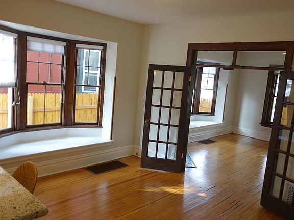 Dining room opens to living room. All fresh paint.