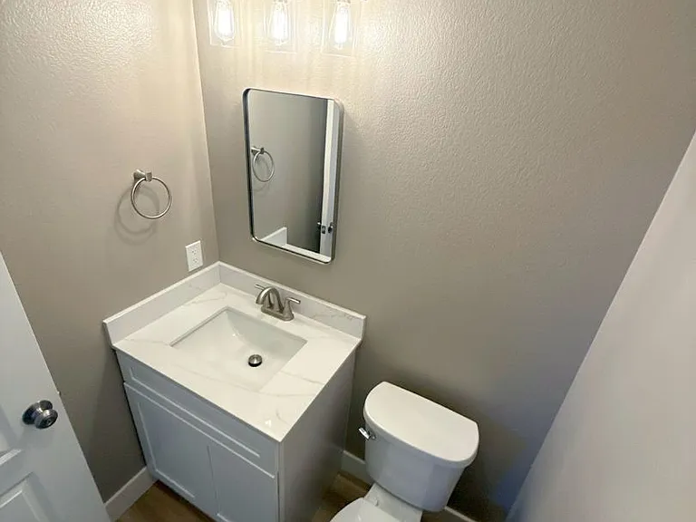 Downstairs hall bathroom completely remodeled
